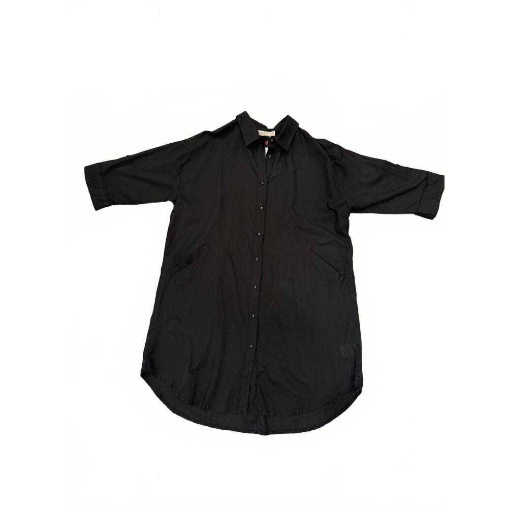 NEW DRESS ADDICT women's jiji plain crinkle dress in black